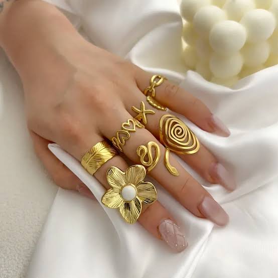 3pcs Stainless Steel Minimalist  Water Drop Open Rings, Suitable For Women's Daily & Party Wear
