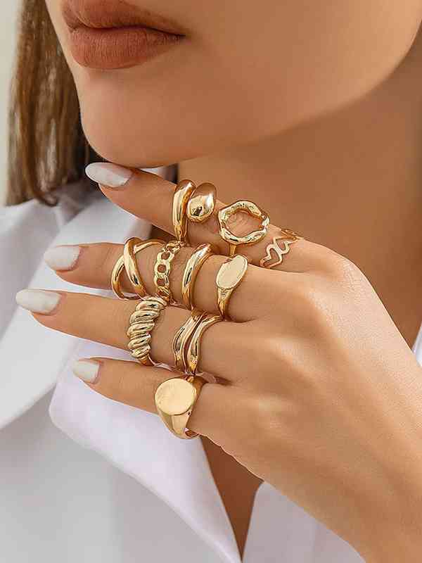 3pcs Stainless Steel Minimalist  Water Drop Open Rings, Suitable For Women's Daily & Party Wear