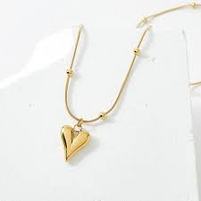 gold plated heart necklace