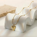 gold plated heart necklace