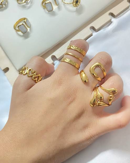 3pcs Stainless Steel Minimalist  Water Drop Open Rings, Suitable For Women's Daily & Party Wear